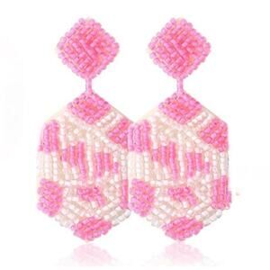 Boho Seed Bead Drop Earrings